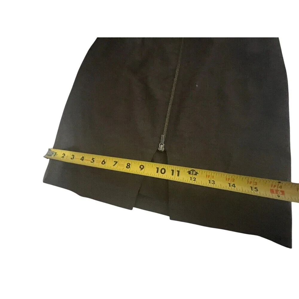 Banana Republic Skirt Mini Size 4 Stretch Lined Side Zip Brown